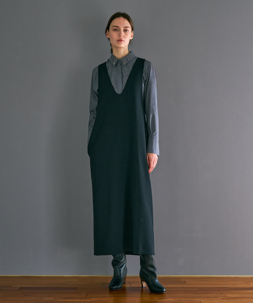 【qualite】カリテ ジレワンピース qualite（カリテ）の「ジレワンピース（ワンピース）」 - WEAR
