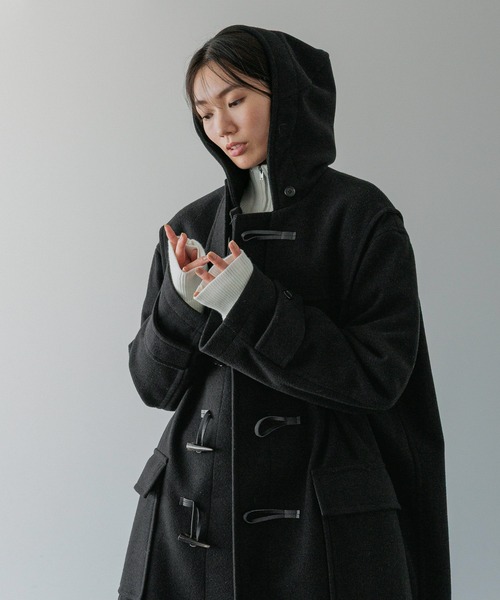 【LOWRYS FARM】（M）フードファー付き厚手ジャケットコート/カジュアル レプシィム ローリーズファーム フード付コート アウター