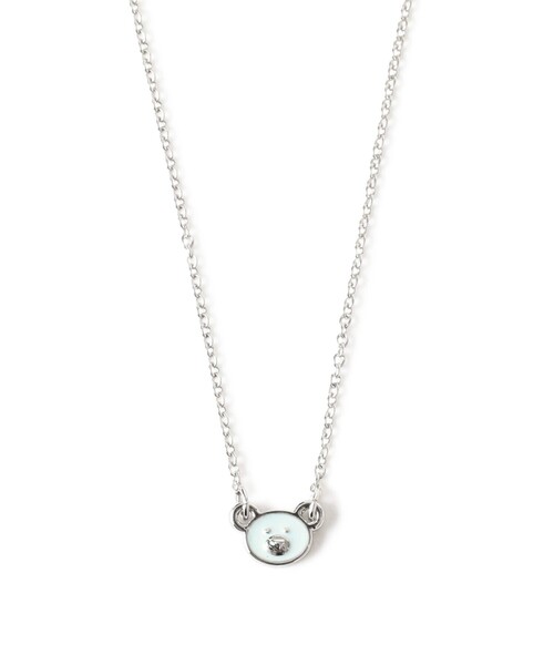 Ray BEAMS(レイビームス)の「プチ エポ くま ネックレス(ネックレス・レディース・サックスブルー/ピンク・ONE SIZE)」の2枚目の写真