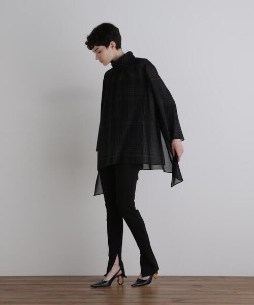 セール】◇シアーウールハイネックヘムブラウス（シャツ/ブラウス