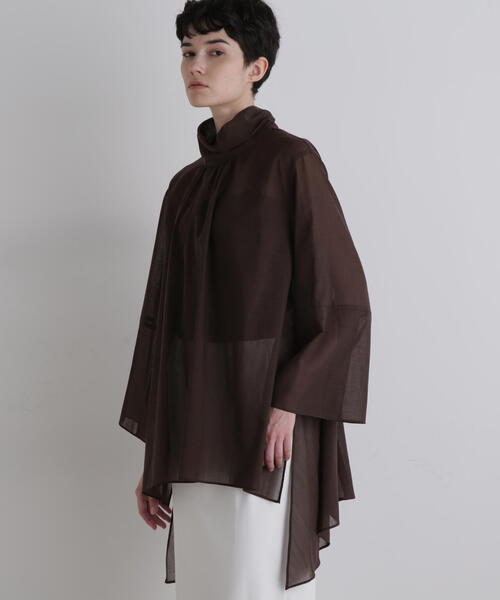 セール】◇シアーウールハイネックヘムブラウス（シャツ/ブラウス