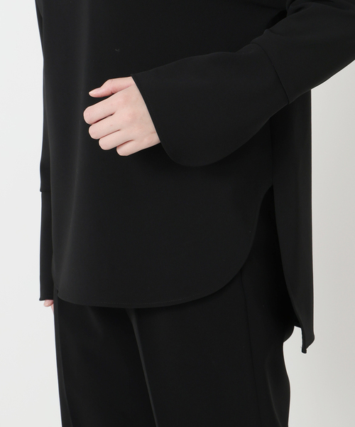 VERMEIL par iena（ヴェルメイユパーイエナ）の「ダブルクロスストレッチ T-ブラウス（シャツ/ブラウス・レディース・ベージュ/ホワイト/ブラック・FREE）」の22枚目の写真
