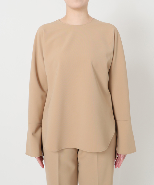 VERMEIL par iena（ヴェルメイユパーイエナ）の「ダブルクロスストレッチ T-ブラウス（シャツ/ブラウス・レディース・ベージュ/ホワイト/ブラック・FREE）」の10枚目の写真