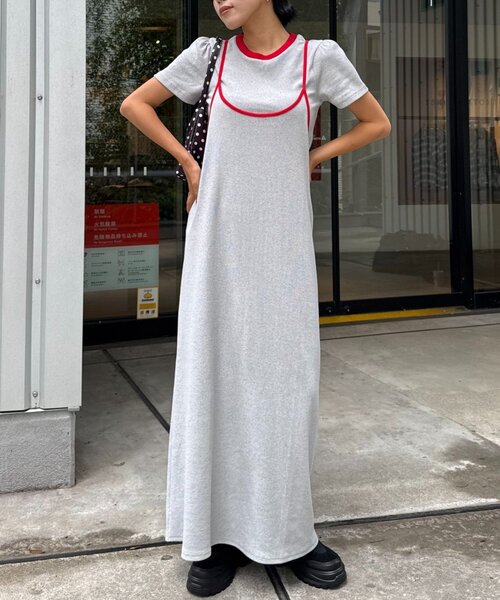 セール】【HELLO.SANFRANCISCO】アソート柄TEE付きキャミワンピース