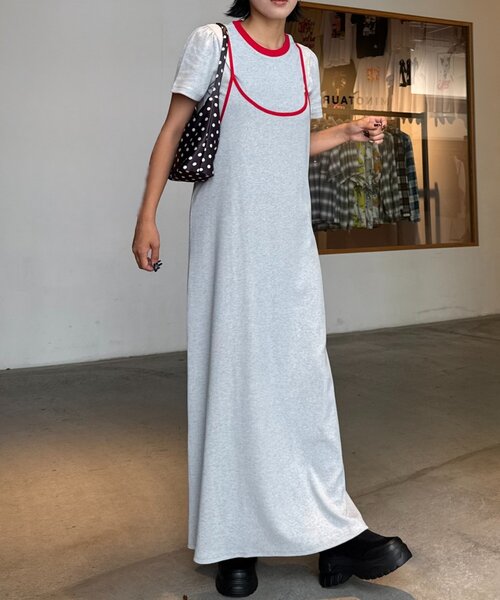 HELLO.SANFRANCISCO(ハローサンフランシスコ)の「【HELLO.SANFRANCISCO】アソート柄TEE付きキャミワンピース(ワンピース・レディース・ネイビー/イエロー/グレー・ONE SIZE)」の18枚目の写真