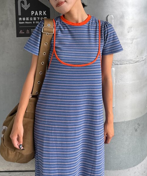 HELLO.SANFRANCISCO(ハローサンフランシスコ)の「【HELLO.SANFRANCISCO】アソート柄TEE付きキャミワンピース(ワンピース・レディース・ネイビー/イエロー/グレー・ONE SIZE)」の22枚目の写真