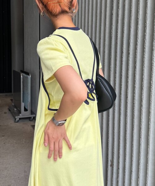 HELLO.SANFRANCISCO(ハローサンフランシスコ)の「【HELLO.SANFRANCISCO】アソート柄TEE付きキャミワンピース(ワンピース・レディース・ネイビー/イエロー/グレー・ONE SIZE)」の5枚目の写真