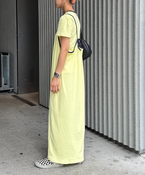 HELLO.SANFRANCISCO(ハローサンフランシスコ)の「【HELLO.SANFRANCISCO】アソート柄TEE付きキャミワンピース(ワンピース・レディース・ネイビー/イエロー/グレー・ONE SIZE)」の9枚目の写真