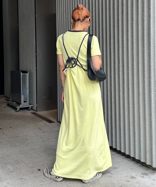 HELLO.SANFRANCISCO(ハローサンフランシスコ)の「【HELLO.SANFRANCISCO】アソート柄TEE付きキャミワンピース(ワンピース・レディース・ネイビー/イエロー/グレー・ONE SIZE)」の10枚目の写真