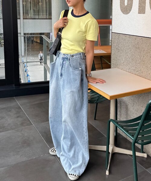 HELLO.SANFRANCISCO(ハローサンフランシスコ)の「【HELLO.SANFRANCISCO】アソート柄TEE付きキャミワンピース(ワンピース・レディース・ネイビー/イエロー/グレー・ONE SIZE)」の12枚目の写真