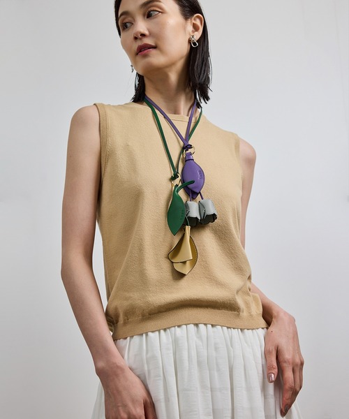 ROPE'(ロペ)の「【teau・牛革】panier pansy ring charm(キー/バッグチャーム・ネックレス)(チャーム・レディース・グレー/キャメル/ピンク/イエロー/ブラック・FREE)」の22枚目の写真