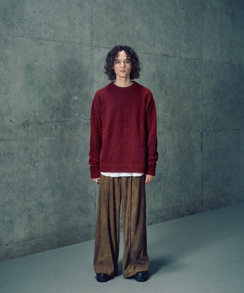 CASPER JOHN（キャスパージョン）の「Alpaca wool mix sweater / アルパカウールミックスセーター（ニット/セーター・メンズ・ワインレッド/グレー/カーキ/ブラック/ブラウン/ホワイト・X-SMALL/LARGE/MEDIUM/SMALL）」の21枚目の写真