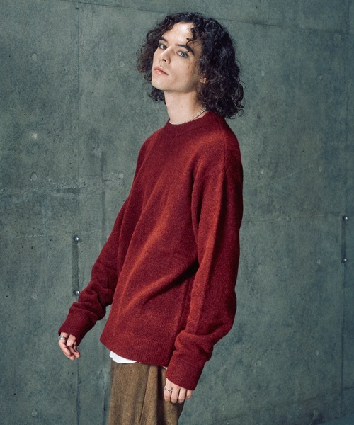 CASPER JOHN（キャスパージョン）の「Alpaca wool mix sweater / アルパカウールミックスセーター（ニット/セーター・メンズ・ワインレッド/グレー/カーキ/ブラック/ブラウン/ホワイト・X-SMALL/LARGE/MEDIUM/SMALL）」の20枚目の写真