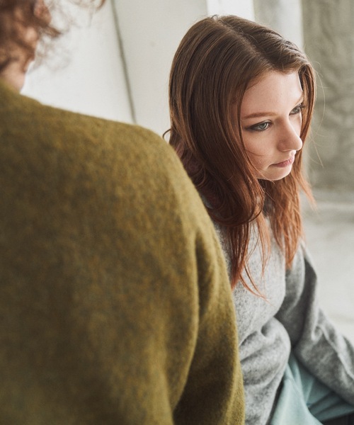 CASPER JOHN（キャスパージョン）の「Alpaca wool mix sweater / アルパカウールミックスセーター（ニット/セーター・メンズ・ワインレッド/グレー/カーキ/ブラック/ブラウン/ホワイト・X-SMALL/LARGE/MEDIUM/SMALL）」の11枚目の写真