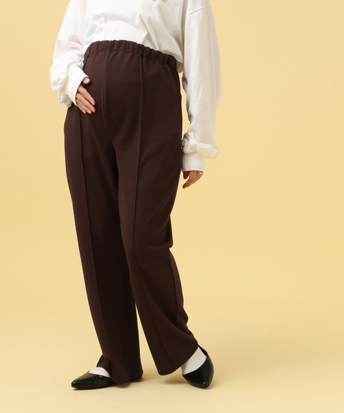 LEPSIM（レプシィム）の「【産前・産後対応】マタニティ／ピンタックフレアパンツ　582137（マタニティウェア/グッズ・レディース・ブラック/アイボリー/ブラウン/スミクロ・FREE）」の6枚目の写真