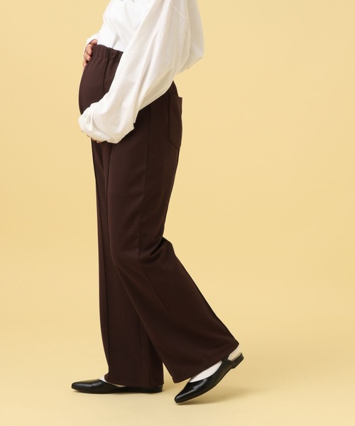 LEPSIM（レプシィム）の「【産前・産後対応】マタニティ／ピンタックフレアパンツ　582137（マタニティウェア/グッズ・レディース・ブラック/アイボリー/ブラウン/スミクロ・FREE）」の7枚目の写真