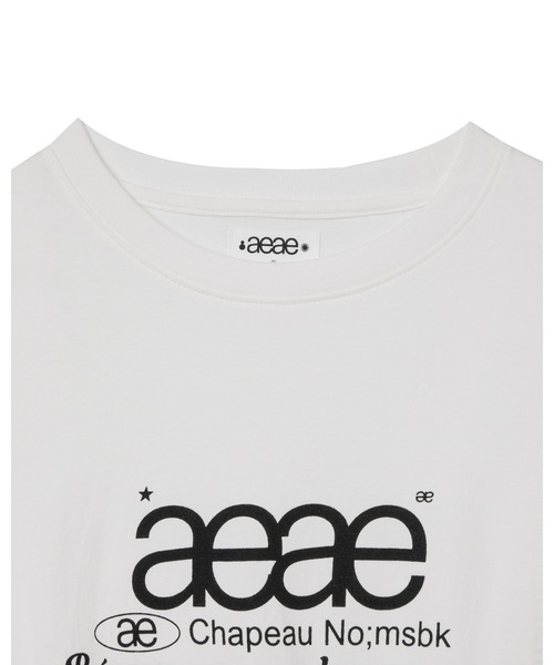 aeae（エーイーエーイー）の「WEB LOGO L/S（Tシャツ/カットソー・レディース・オートミール/ネイビー/ホワイト/ブラック・SMALL/MEDIUM/LARGE）」の6枚目の写真