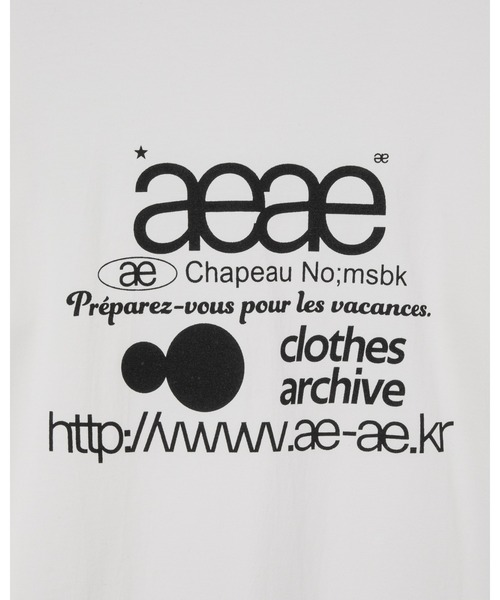 aeae（エーイーエーイー）の「WEB LOGO L/S（Tシャツ/カットソー・レディース・オートミール/ネイビー/ホワイト/ブラック・SMALL/MEDIUM/LARGE）」の7枚目の写真