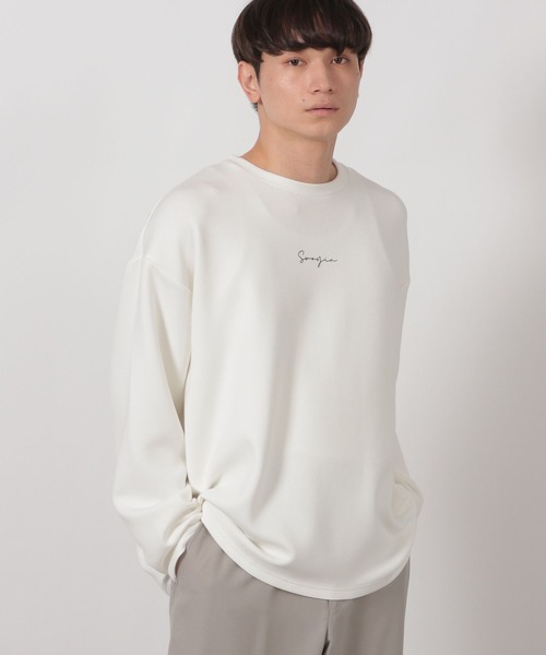 LAKOLE（ラコレ）の「ダンボールLOGOロンT / 590573（Tシャツ/カットソー・メンズ・ブラック/ホワイト/ライトグレー/ブラウン/パープル・SMALL/MEDIUM/LARGE/X-LARGE）」の7枚目の写真