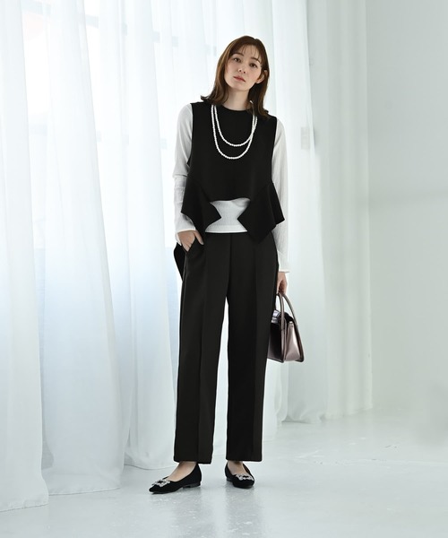 STYLE DELI(スタイルデリ)の「【Kana Oyama×BLK001】ワイドパンツ/DELI size(その他パンツ・レディース・ブラック/ネイビー・01/02)」の3枚目の写真