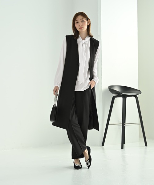 STYLE DELI(スタイルデリ)の「【Kana Oyama×BLK001】ワイドパンツ/DELI size(その他パンツ・レディース・ブラック/ネイビー・01/02)」の8枚目の写真