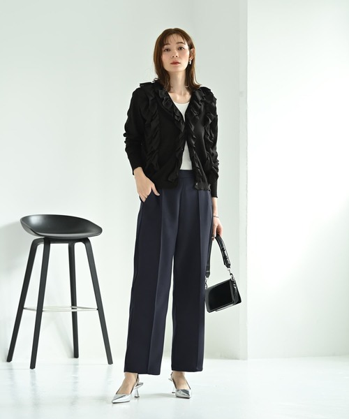 STYLE DELI(スタイルデリ)の「【Kana Oyama×BLK001】ワイドパンツ/DELI size(その他パンツ・レディース・ブラック/ネイビー・01/02)」の9枚目の写真