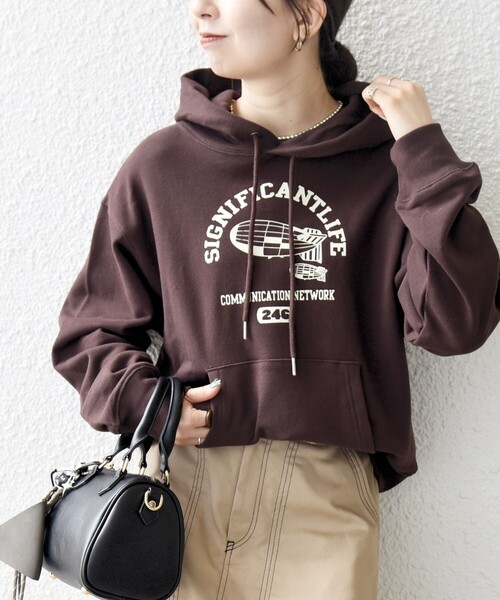 関税/送料込み【H.ESNTLS】キャンバス フーディー パーカー SHIPS any別注】THE KNiTS:〈洗濯機可能〉ロゴプリント