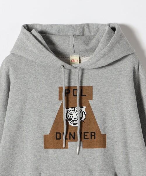 クルニ 23SS ロゴエンブロイダリー パーカー soe エトセンス SHIPS SHIPS any別注】THE KNiTS:〈洗濯機可能〉ロゴプリント