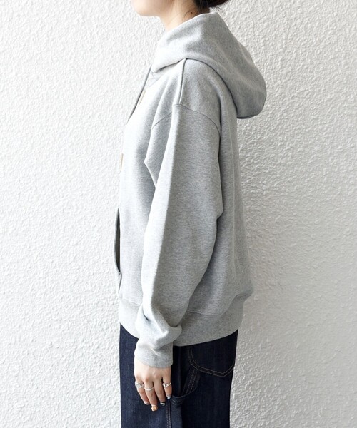 SHIPS any別注】THE KNiTS:〈洗濯機可能〉ロゴプリント フーディー