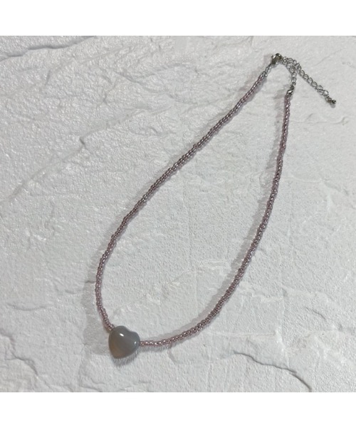 tone(トーン)の「【Seolrem】ボツワナゲートハートビーズチョーカー(MA)(チョーカー・レディース・B/A・FREE)」の4枚目の写真