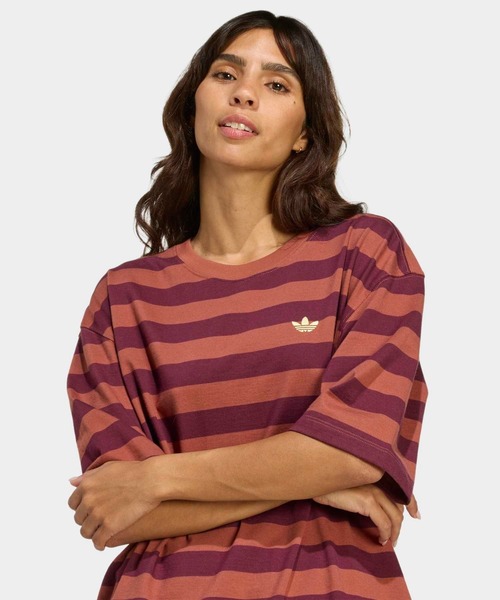 adidas（アディダス）の「ADIDAS ORIGINALS ATHL DEPT ストライプ 半袖Tシャツ  / アディダスオリジナルス adidas Originals（Tシャツ/カットソー・レディース・レッド/グリーン・LARGE/MEDIUM/SMALL/X-SMALL/XX-LARGE/X-LARGE）」の9枚目の写真