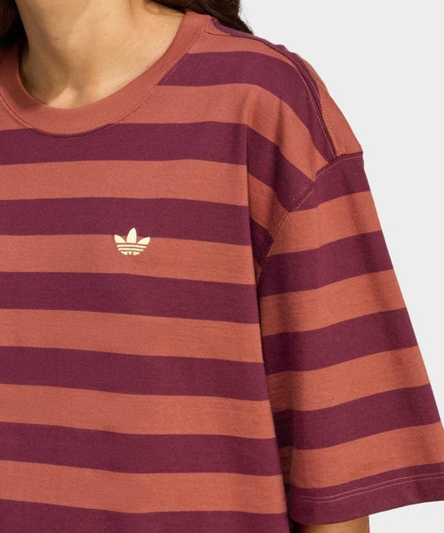 adidas（アディダス）の「ADIDAS ORIGINALS ATHL DEPT ストライプ 半袖Tシャツ  / アディダスオリジナルス adidas Originals（Tシャツ/カットソー・レディース・レッド/グリーン・LARGE/MEDIUM/SMALL/X-SMALL/XX-LARGE/X-LARGE）」の8枚目の写真
