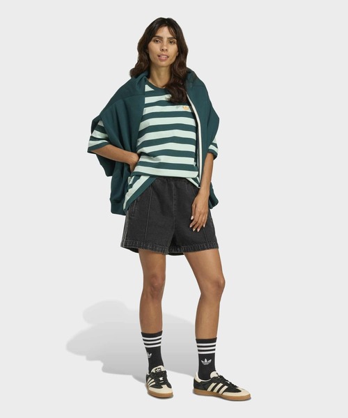 adidas（アディダス）の「ADIDAS ORIGINALS ATHL DEPT ストライプ 半袖Tシャツ  / アディダスオリジナルス adidas Originals（Tシャツ/カットソー・レディース・レッド/グリーン・LARGE/MEDIUM/SMALL/X-SMALL/XX-LARGE/X-LARGE）」の6枚目の写真