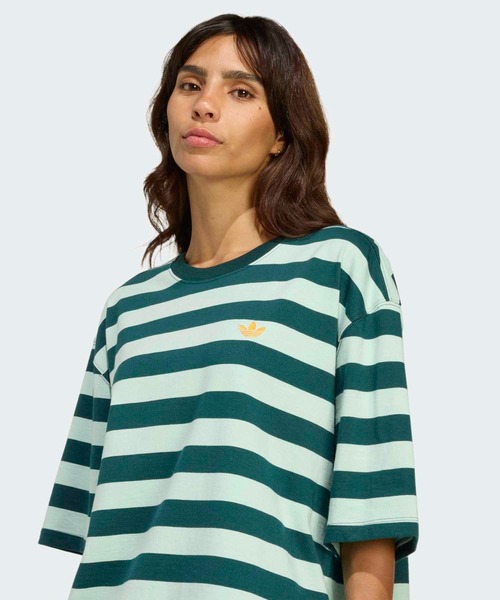 adidas（アディダス）の「ADIDAS ORIGINALS ATHL DEPT ストライプ 半袖Tシャツ  / アディダスオリジナルス adidas Originals（Tシャツ/カットソー・レディース・レッド/グリーン・LARGE/MEDIUM/SMALL/X-SMALL/XX-LARGE/X-LARGE）」の5枚目の写真
