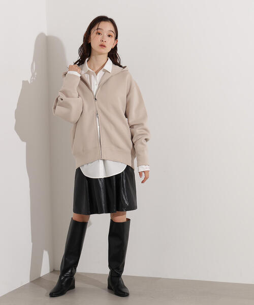 N.（N. Natural Beauty Basic）（エヌエヌナチュラルビューティーベーシック）の「ダンボールフォルムパーカー（パーカー・レディース・グレー/ブラウン/ベージュ・MEDIUM）」の20枚目の写真