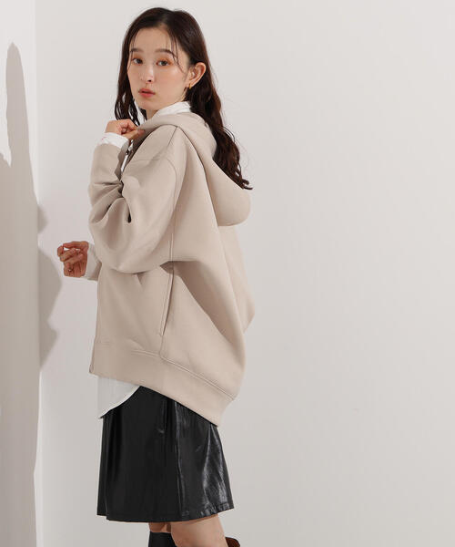 N.（N. Natural Beauty Basic）（エヌエヌナチュラルビューティーベーシック）の「ダンボールフォルムパーカー（パーカー・レディース・グレー/ブラウン/ベージュ・MEDIUM）」の15枚目の写真