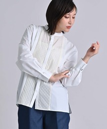 RAW FUDGE | キルト切り替えプリーツフリルシャツ(シャツ/ブラウス)