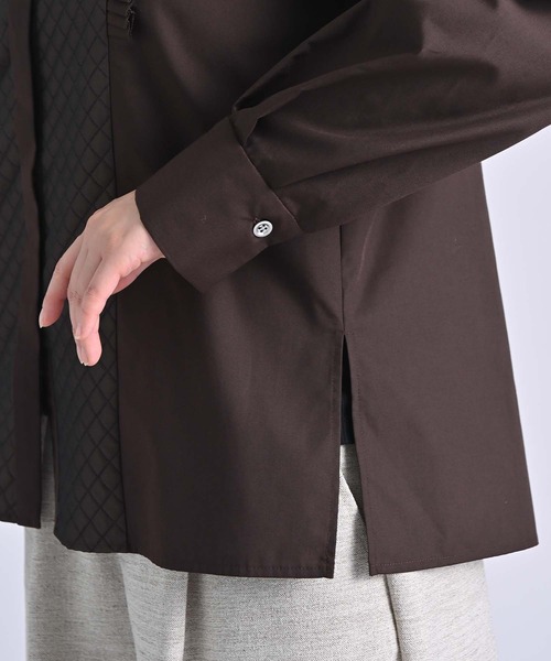 RAW FUDGE（ローファッジ）の「キルト切り替えプリーツフリルシャツ（シャツ/ブラウス・レディース・ホワイト/ブラウン/ブラック・M）」の20枚目の写真