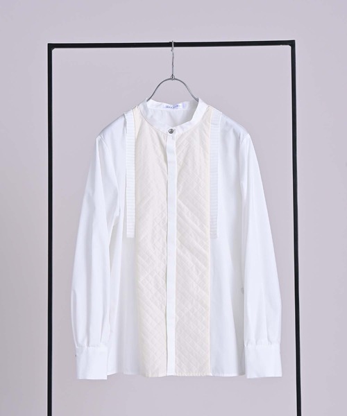 RAW FUDGE（ローファッジ）の「キルト切り替えプリーツフリルシャツ（シャツ/ブラウス・レディース・ホワイト/ブラウン/ブラック・M）」の22枚目の写真