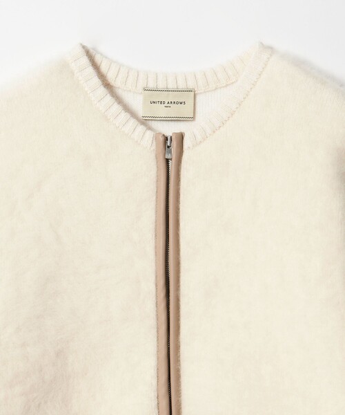 UNITED ARROWS（ユナイテッドアローズ）の「フォックスカシミヤ トリムコンビ カーディガン（カーディガン/ボレロ・レディース・ブラック/オフホワイト・FREE）」の14枚目の写真