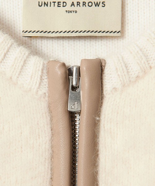 フォックスカシミヤ トリムコンビ カーディガン（カーディガン