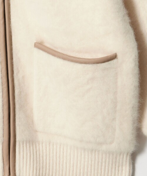 フォックスカシミヤ トリムコンビ カーディガン（カーディガン