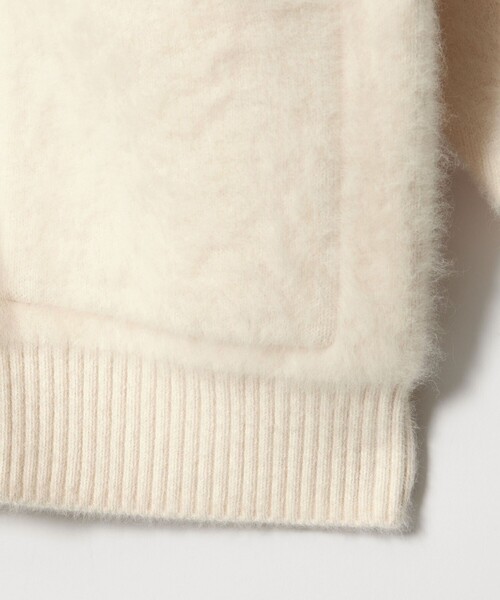 UNITED ARROWS（ユナイテッドアローズ）の「フォックスカシミヤ トリムコンビ カーディガン（カーディガン/ボレロ・レディース・ブラック/オフホワイト・FREE）」の10枚目の写真
