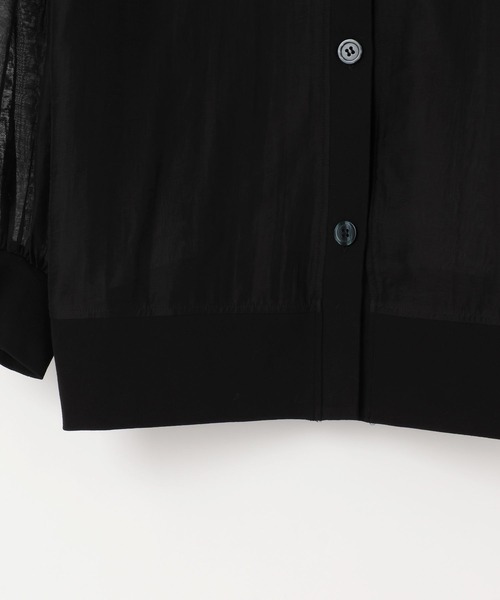 LOWRYS FARM（ローリーズファーム）の「シアーシャツカーディガンＬＳ　593392（カーディガン/ボレロ・レディース・ブラウン/オフホワイト/ブラック・FREE）」の9枚目の写真