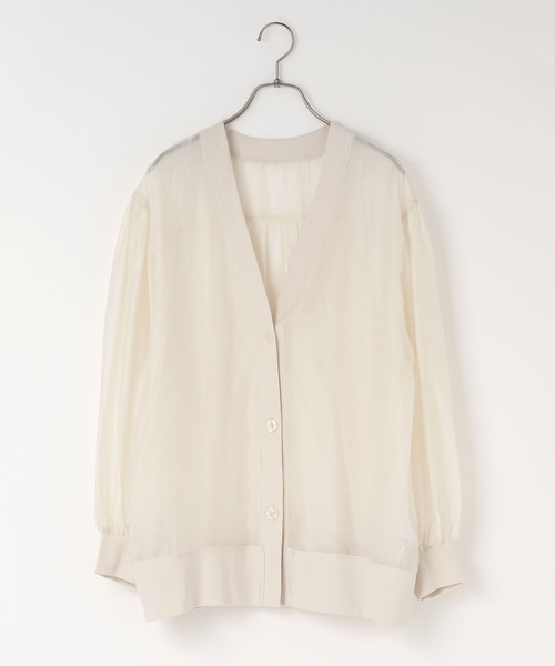 LOWRYS FARM（ローリーズファーム）の「シアーシャツカーディガンＬＳ　593392（カーディガン/ボレロ・レディース・ブラウン/オフホワイト/ブラック・FREE）」の20枚目の写真