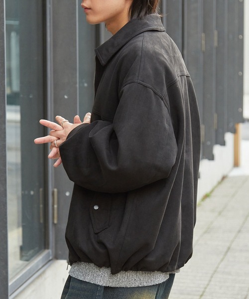 yukihiro takahashi コレクション ジップアップブルゾン YMO ブラッシュド オーバーサイズ ドロストフライトジップブルゾン MONO