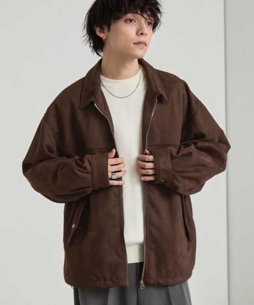 オロチ　デストロイヤー　エアテクトブルゾン　ブラウン　Mサイズ THREE FIFTY STANDARD ミリタリーテイストのボアブルゾン〈モカ