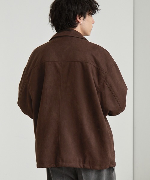 セール】ブラッシュド オーバーサイズ ドロストフライトジップブルゾン