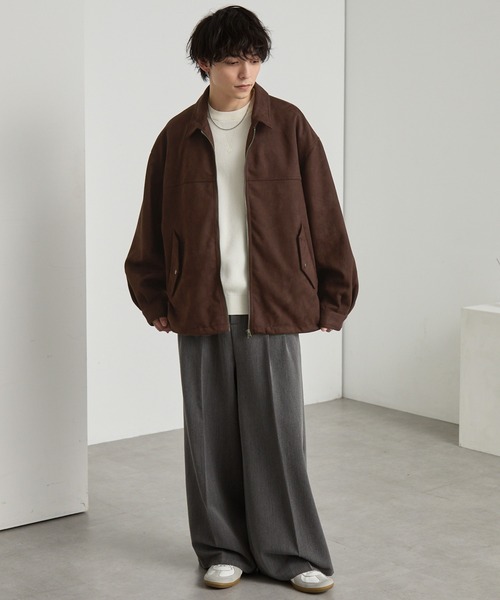 ブラッシュド オーバーサイズ ドロストフライトジップブルゾン MONO