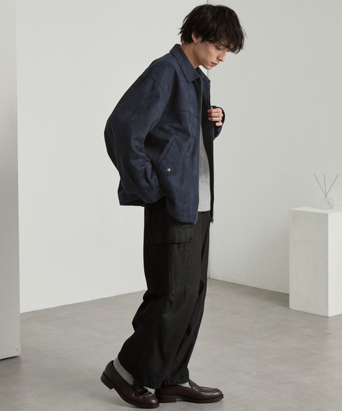 ブラッシュド オーバーサイズ ドロストフライトジップブルゾン MONO